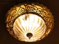 Blown Glass Ottoman Style Laser Cut Ceiling Lamp